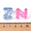 UV Plating Transparent Acrylic European Beads OACR-M027-02Z-4