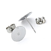 100Pcs 304 Stainless Steel Stud Earring Findings STAS-YW0001-43B-3