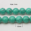 Synthetic Turquoise Beads Strands TURQ-H038-10mm-XXS11-2