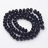 Rondelle Opaque Solid Color Faceted Glass Beads Strands X-EGLA-J047-8x6mm-07-2