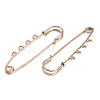 Ion Plating(IP) 304 Stainless Steel Safety Pins Brooch Findings STAS-K252-05B-RG-2