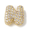 Brass Micro Pave Cubic Zirconia Beads LS-KK-P290-61G-N-1