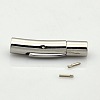 Column 304 Stainless Steel Bayonet Necklace Clasps STAS-N014-35-1
