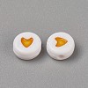 Acrylic Enamel Beads OACR-WH0003-04H-1