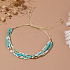 Glass Seed Beaded Braided Bead Bracelets QH7231-3