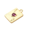 Brass Micro Pave Cubic Zirconia Charms KK-F895-15G-2