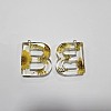 Transparent Epoxy Resin Pendants CRES-YW0002-12B-1