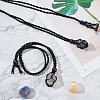 6Pcs Adjustable Waxed Cord Macrame Pouch Empty Stone Holder Necklace Making NJEW-BBC0001-08C-4