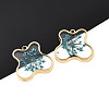 304 Stainless Steel Epoxy Resin Pendants STAS-T072-23-1