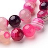Natural Striped Agate/Banded Agate Beads Strands X-G-D845-01C-8mm-3