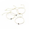 Adjustable Natural Tiger Eye Braided Bead Bracelets BJEW-F391-A09-1