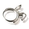 Rabbit Rotatable Alloy Swivel Open Back Bezel Pendants PALLOY-I223-19P-2