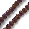 Electroplated Natural Lava Rock Beads Strands G-A251-D01-01B-2