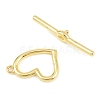 Heart Brass Toggle Clasps KK-G548-43G-01-2