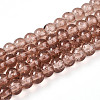 Crackle Glass Beads Strands CCG-Q001-6mm-07-1