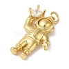 Rack Plating Brass Micro Pave Clear Cubic Zirconia Pendants LS-KK-B092-40G-2
