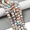 Dyed Natural Regalite/Imperial Jasper/Sea Sediment Jasper Beads Strands G-B124-C01-20-2