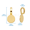 Tibetan Style Alloy Glue On Flat Pad Pendant Bails TIBE-TA0001-10-8