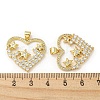 Rack Plating Brass Micro Pave Cubic Zirconia Pendants KK-F869-22G-3
