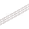 Anti-Tarnish Rhodium Plated 925 Sterling Silver Paperclip Chains STER-WH0011-07P-1