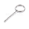 Tarnish Resistant 304 Stainless Steel Split Key Ring Clasps STAS-L226-009C-1