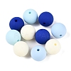 Rubberized Style Imitated Silicone Acrylic Beads MACR-T048-01A-09-1