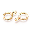 Brass Spring Gate Rings KK-T078-21G-2