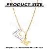 1Pc Letter & Heart Stainless Steel Lariat Necklaces for Women NJEW-LP0002-87G-M-2