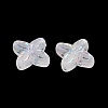 Frosted Transparent Acrylic Beads OACR-P029-09B-05-3