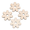 Undyed Natural Wooden Cabochons WOOD-S058-048-1