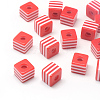 Opaque Stripe Resin Beads RESI-S342-10x10-M-2