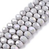Electroplate Glass Beads Strands EGLA-A044-P8mm-B19-1