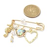 Heart with Sea Horse/Shell/Starfish Pendant Kilt Pins JEWB-BR00121-3