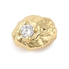 Nuggest Brass Micro Pave Cubic Zirconia Beads KK-F889-01G-07-1