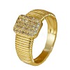 Brass Micro Pave Clear Cubic Zirconia Finger Rings FS-WGEE21A-01-5