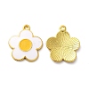 Rack Plating Alloy Enamel Pendants ENAM-F146-10G-1