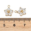 304 Stainless Steel Micro Pave Cubic Zirconia Charms STAS-B088-01G-02-3