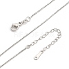 Brass Box Chain Necklaces for Women NJEW-G160-17P-4