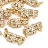 SHEGRACE Brass Micro Pave Clear Cubic Zirconia Pendants XGRQ2C624-408G-1