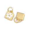 Brass Enamel Pendants KK-B170-04G-03-2