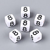 Opaque Acrylic European Large Hole Beads SACR-N020-01B-09-1