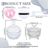 2Pcs Glass Candy Jar with Lid AJEW-DR0002-50-2