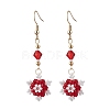 Glass Seed Beads Dnagle Earrings EJEW-MZ00501-05-2