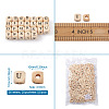 Kissitty ddPrinted Natural Wood Beads WOOD-KS0001-12-10