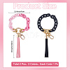2Pcs 2 Styles Acrylic & Zine Alloy & PU Pendant Decoration KEYC-CN0001-07B-2