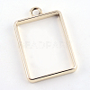 Rack Plating Alloy Rectangle Open Back Bezel Pendants LS-PALLOY-S047-28E-FF-2