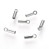 Tarnish Resistant 201 Stainless Steel Cord Ends STAS-P118-07-1