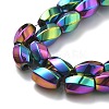 Electroplated Synthetic Magnetic Hematite Beads Strands G-P545-G01-02B-3