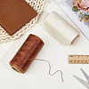 2 Rolls 2 Colors Flat Waxed Cotton Cord OCOR-CL0001-13-4