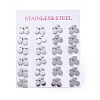 304 Stainless Steel Stud Earrings EJEW-H368-38P-3